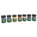 Modelflex Paint Set -- Railroad Rolling Stock pkg(7), All Scales, Badger Air Brush Co 1701