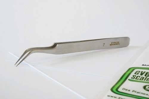 Extra-Fine Tweezers -- 115mm, Anti Acid, Anti Magnetic, All Scales, Evergreen Scale Models 76700