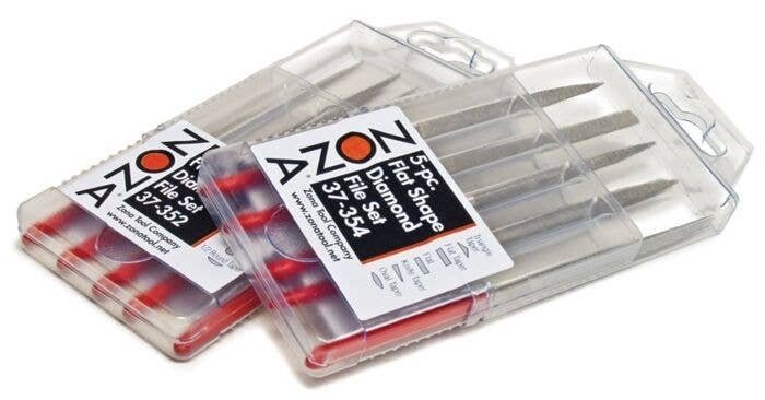 Diamond File 5-Piece Set w/Case -- Fine Point Needle, All Scales, Zona Tools 37352
