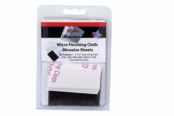 Micro Finishing Cloth Abrasive Sheets pkg(6), All Scales, Profile Accessories Inc. 2050