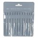 4′, Cut 2 Needle Files -- 12 Mini Files, Pouch, All Scales, Excel Hobby Blades Corp. 55608