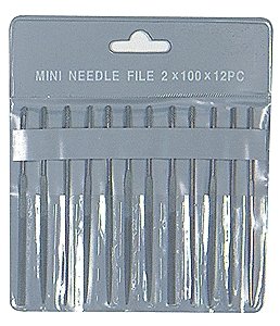 4′, Cut 2 Needle Files -- 12 Mini Files, Pouch, All Scales, Excel Hobby Blades Corp. 55608