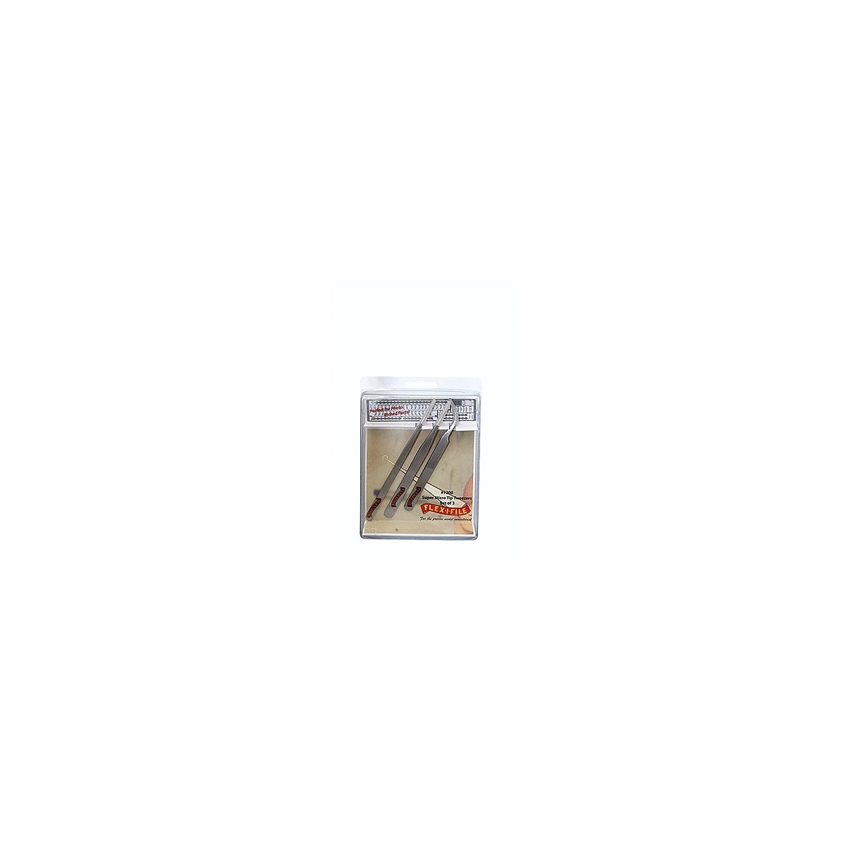 Stainless Steel Tweezer Set -- 2 straight, 1 curved, All Scales, Profile Accessories Inc. 1200
