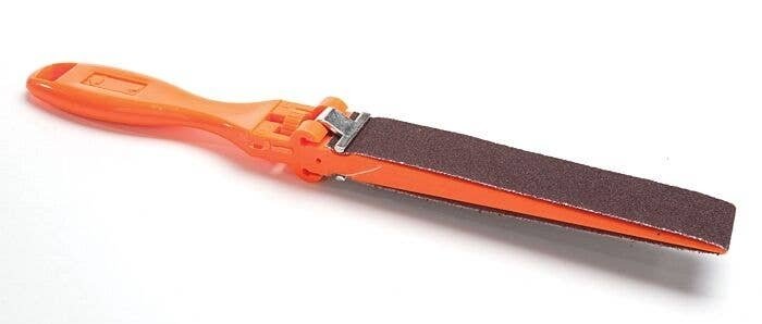 Sanding Stick -- With 1′ 2.54cm Wide Cloth 120 Grit Abrasive Strip, All Scales, Zona Tools 37752