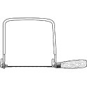 Coping Saw -- Flat Wire Frame, All Scales, Zona Tools 670