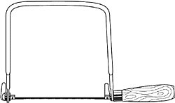 Coping Saw -- Flat Wire Frame, All Scales, Zona Tools 670