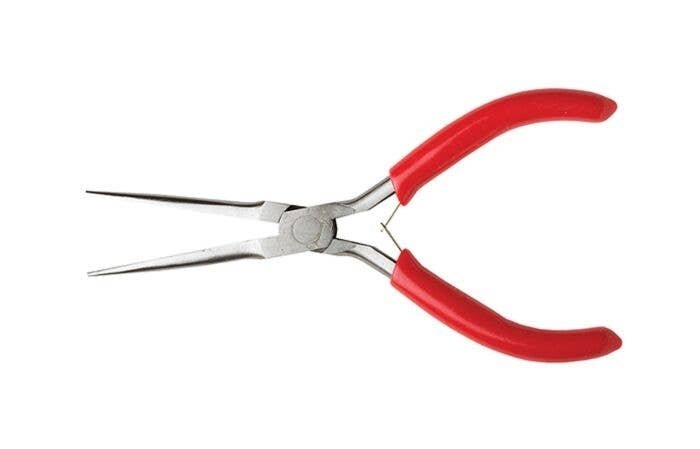 Spring Loaded Soft Grip Pliers -- 5-1/2′ Needle Nose, Carded, All Scales, Excel Hobby Blades Corp. 55560