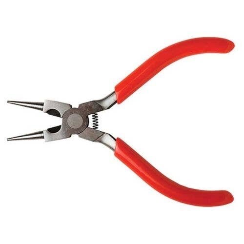 Spring Loaded Soft Grip Pliers -- 5-3/16′ Round Nose with Side Cutters, All Scales, Excel Hobby Blades Corp. 55593