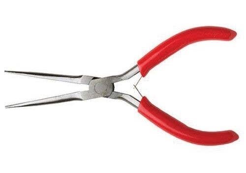 Spring Loaded Soft Grip Pliers -- 6` `Long` Needle Nose, Carded, All Scales, Excel Hobby Blades Corp. 55561