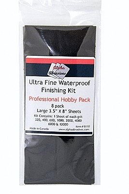 Ultra Fine Waterproof Finishing Kit -- Medium to Superfine (400-, 600-, 1000-, 20, All Scales, Profile Accessories Inc. 110