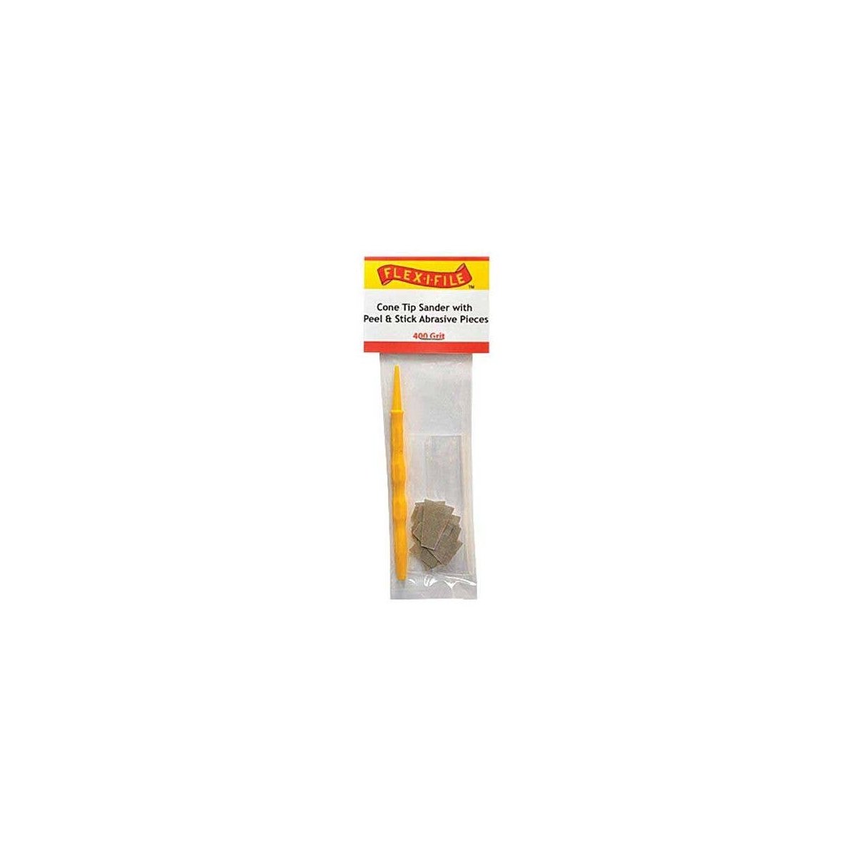 Cone-Tip Sander -- 400 Grit Abrasive Pieces (10) & Handle, All Scales, Profile Accessories Inc. CS400