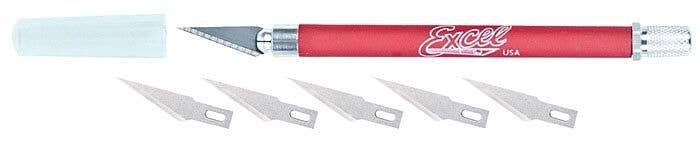 K18 Grip-On Non-Roll Soft Handle Knife -- Carded w/Safety Cap & (5) 20011 Blade, All Scales, Excel Hobby Blades Corp. 19018