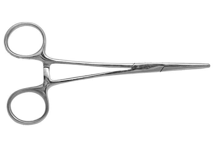 Stainless Steel Hemostat -- 5-1/2′ Straight Nose, All Scales, Excel Hobby Blades Corp. 55540