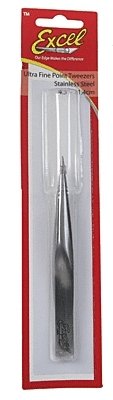 Hollow Handle Fine Point Tweezers -- Polished Finish, All Scales, Excel Hobby Blades Corp. 30419