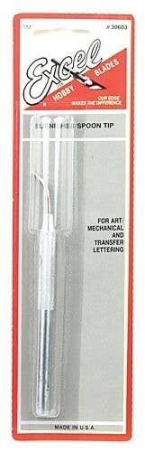 Aluminum Handle Burnisher -- Spoon Tip 1/8′, Carded, All Scales, Excel Hobby Blades Corp. 30603