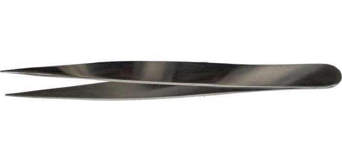 Stainless Steel Tweezers -- 4-3/4′ Sharp Pointed, Carded, All Scales, Excel Hobby Blades Corp. 30412