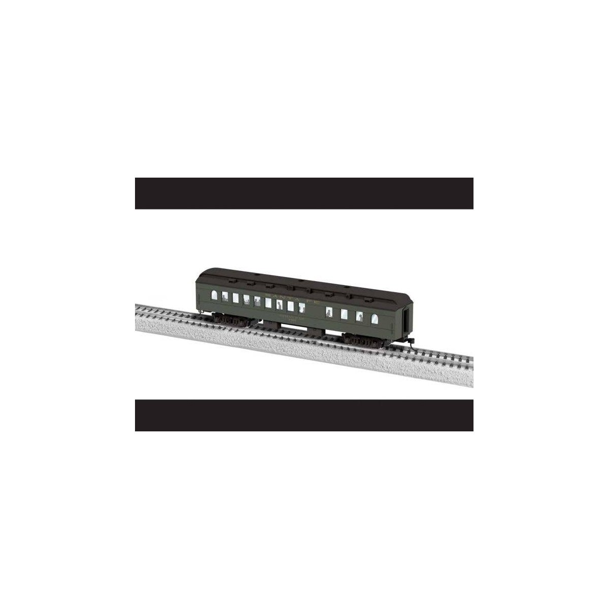 Heavyweight Diner - Ready to Run -- Santa Fe 4464 (Pullman green, black), HO, Lionel 2455180
