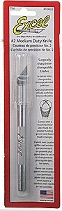 K2 Medium Duty Round Aluminum Handle Knife -- Carded w/Safety Cap, All Scales, Excel Hobby Blades Corp. 16002