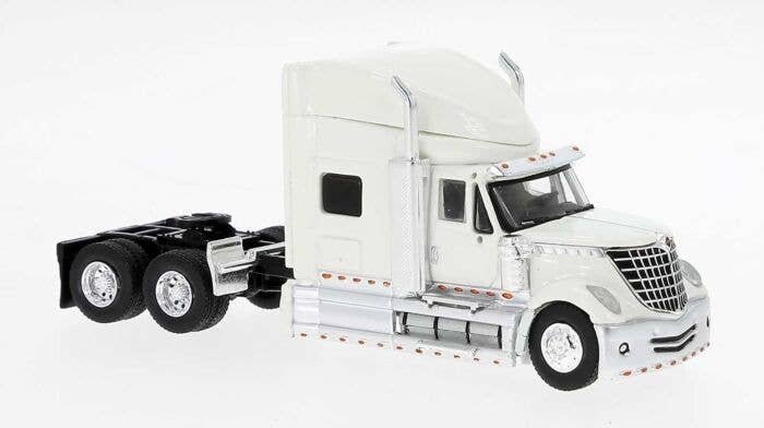 2010 International Lonestar Sleeper-Cab Semi Tractor - Assembled -- White, HO, Brekina Automodelle 85827
