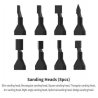 Sanding Head For Reciprocating Sander -- 8 Heads: Rectangle, Slim, Square, Triangle, Arc, Right An, All Scales, DSPIAE RA10