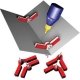 Magnetic Adjustable Angle Hold-and-Glue Set -- 2 Adjustable-Angle Magnetic Clamps (Glue Not , HO, Bachmann Industries 39011
