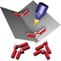 Magnetic Adjustable Angle Hold-and-Glue Set -- 2 Adjustable-Angle Magnetic Clamps (Glue Not , HO, Bachmann Industries 39011