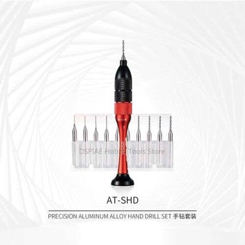 AT-SHD Precision Aluminum Alloy Hand Drill Set, All Scales, DSPIAE ATSHD