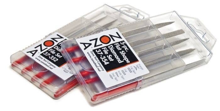 Diamond File 5-Piece Set w/Case -- Flat Shapes, All Scales, Zona Tools 37354