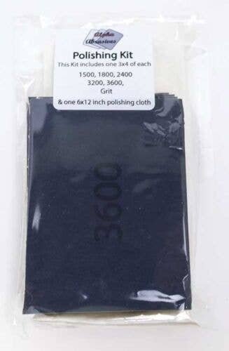 Foam PadsÊPolishing Kit -- 1 Each: 3 x 4′ 1500, 1800, 2400, 3200, 3600 Grit & 6 , All Scales, Profile Accessories Inc. 5051