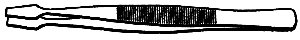 Tweezers -- Flat Blade-Stamp - 4-1/2′ 11.4cm Length, All Scales, Zona Tools 37543
