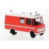 1968-1986 Mercedes-Benz L 508 RTW Ambulance - Assembled -- Red, White Stripe & Roof, HO, Brekina Automodelle 36941