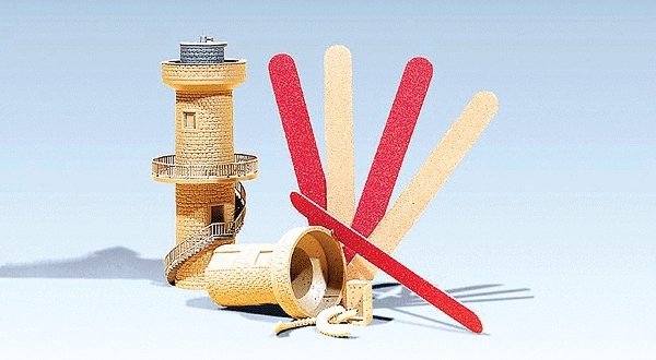 Abrasive Files -- 80- to 120-Grit pkg(5), All Scales, Faller Gmbh 170689