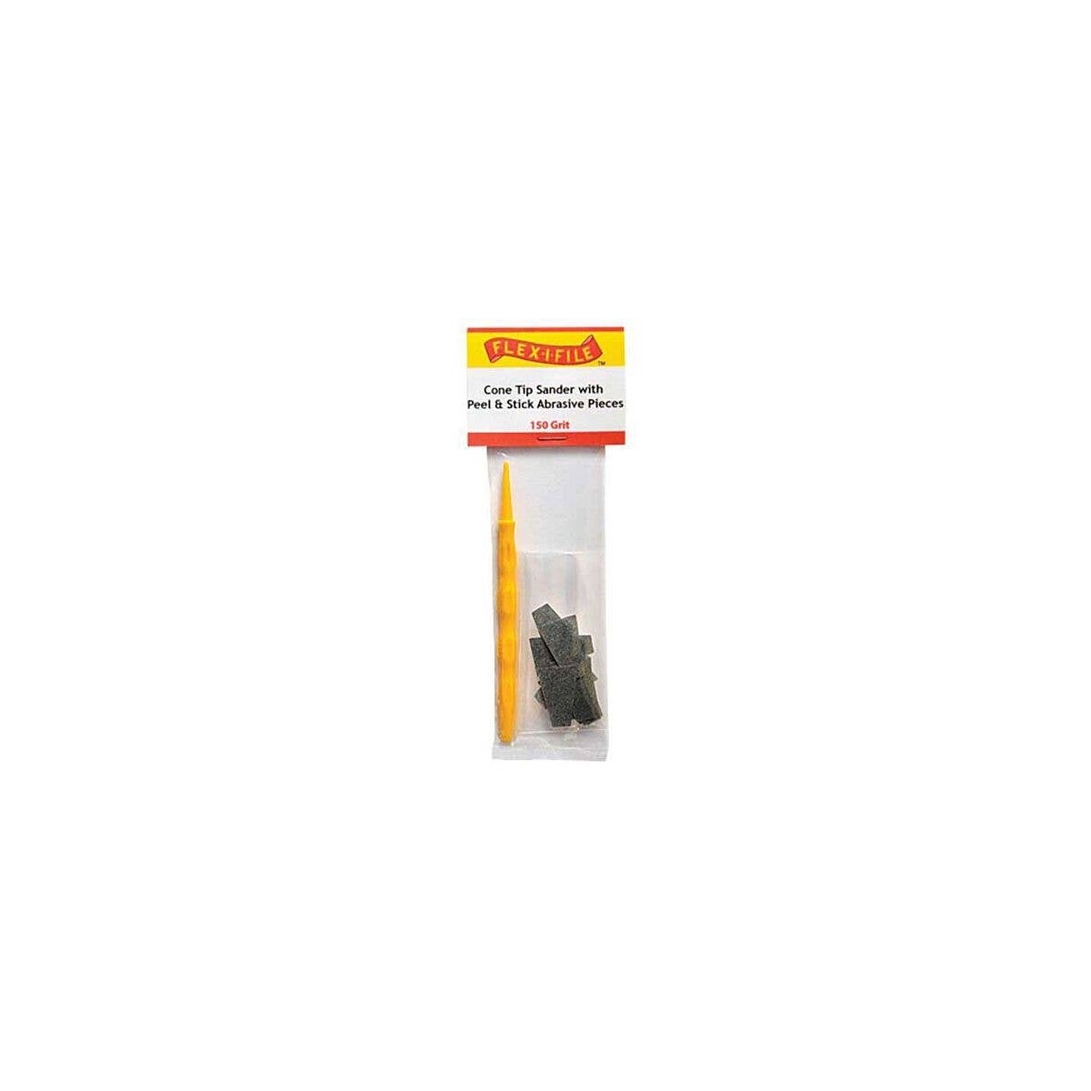 Cone-Tip Sander -- 150 Grit Abrasive Pieces (10) & Handle, All Scales, Profile Accessories Inc. CS150