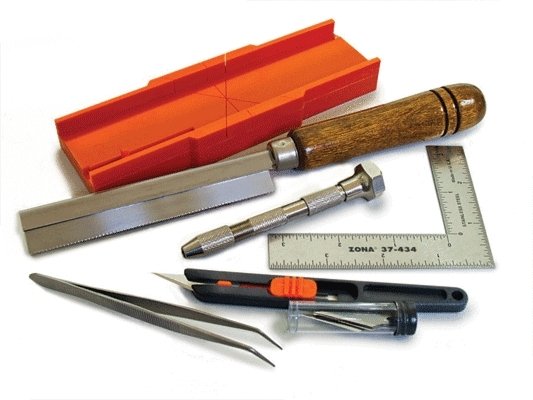Hobby Tool Kit -- Includes 1 Each: 795-251, -37140, -37434, -37548 & -39850, All Scales, Zona Tools 38700