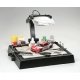 Work Station w/Magnifying Lens -- Base: 16-15/16 x 14-3/16 x 2-3/4` Lens: 5-7/8 x 3-15/16`, All Scales, Tamiya Paints 74064