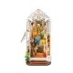 Holiday Garden House Book Nook Shelf Insert - Kit -- Lighted 3D Puzzle, All Scales, Robotime TGB06