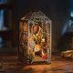 Holiday Garden House Book Nook Shelf Insert - Kit -- Lighted 3D Puzzle, All Scales, Robotime TGB06