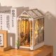 Holiday Garden House Book Nook Shelf Insert - Kit -- Lighted 3D Puzzle, All Scales, Robotime TGB06