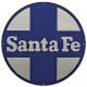 Embossed Die-Cut Metal Sign -- Santa Fe `Circle & Cross`, All Scales, Microscale Industries Inc 10038