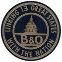 Embossed Die-Cut Metal Sign -- Baltimore & Ohio, All Scales, Microscale Industries Inc 10020