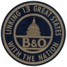 Embossed Die-Cut Metal Sign -- Baltimore & Ohio, All Scales, Microscale Industries Inc 10020