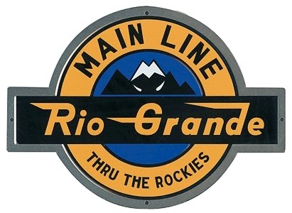Embossed Die-Cut Metal Sign -- Denver & Rio Grande Western, All Scales, Microscale Industries Inc 10022