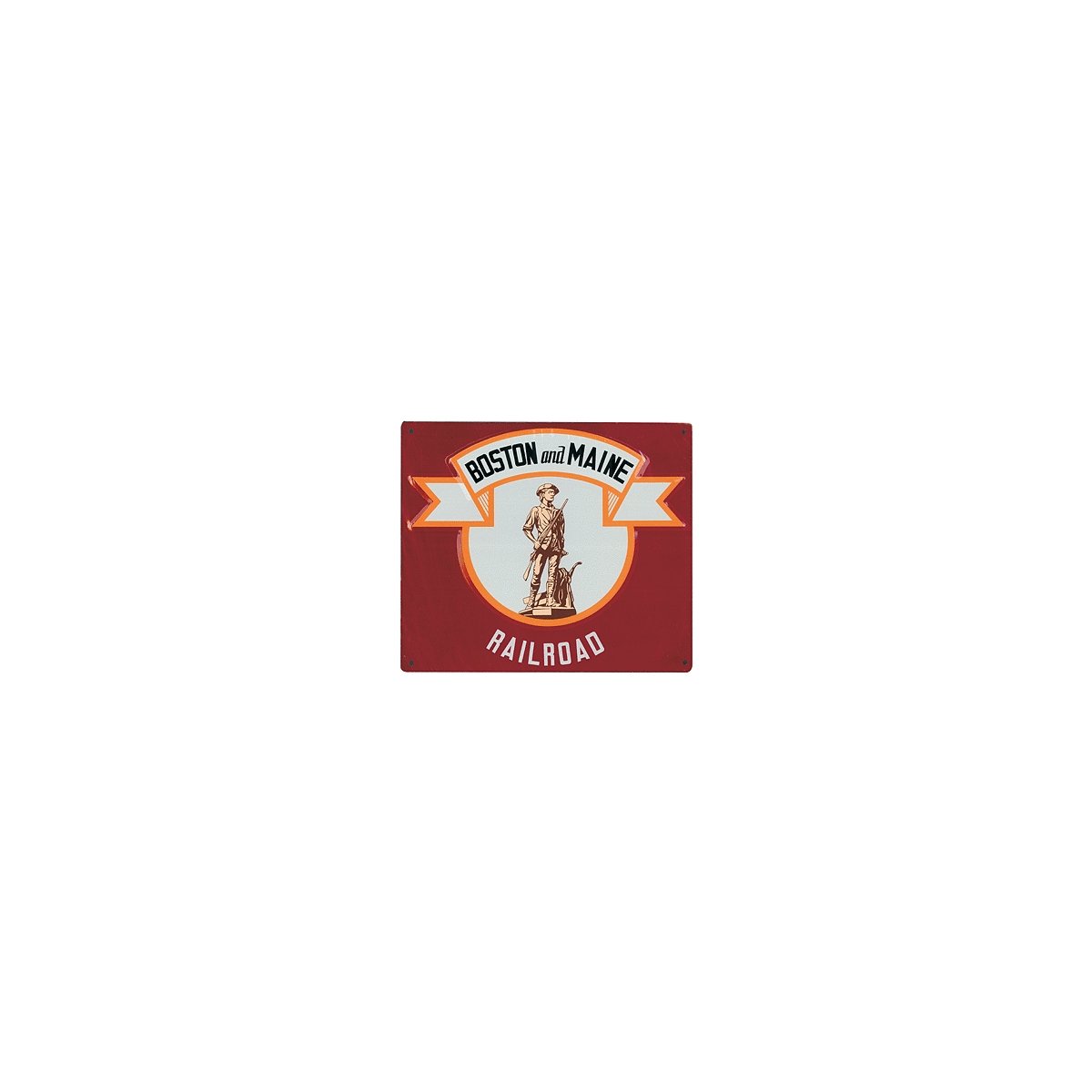 Embossed Die-Cut Metal Sign -- Boston & Maine, All Scales, Microscale Industries Inc 10025