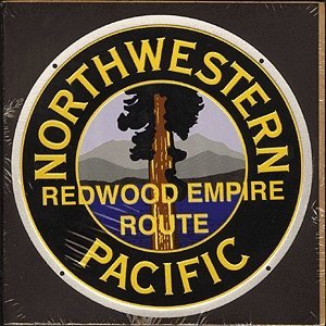 Embossed Die-Cut Metal Sign -- Northwestern Pacific, All Scales, Microscale Industries Inc 10033
