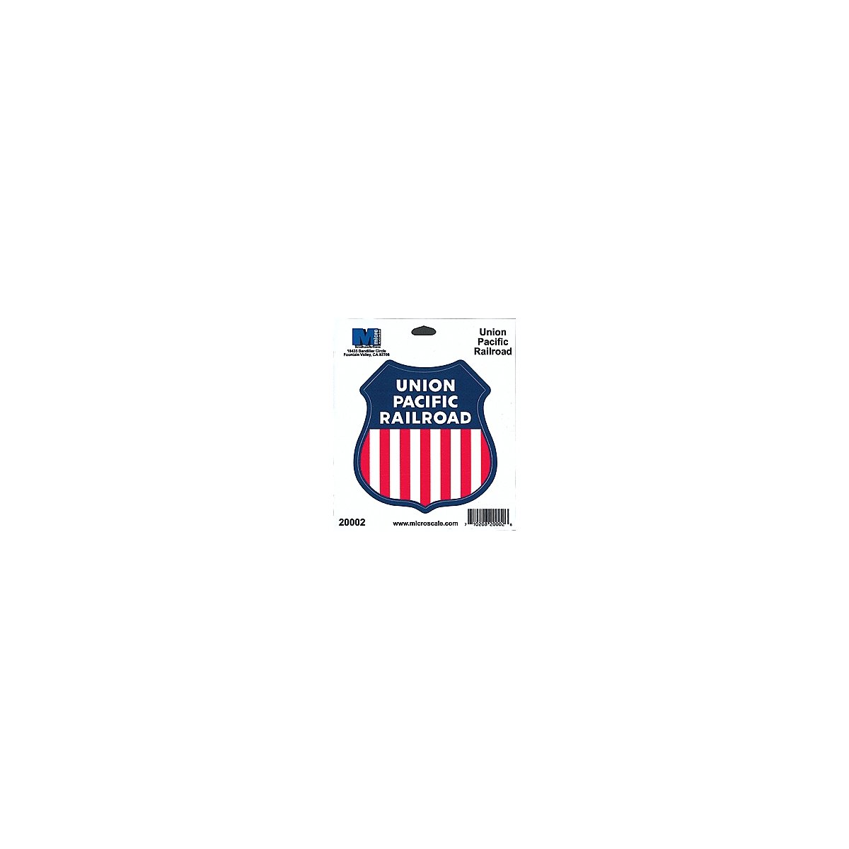 4′ Die-Cut Vinyl Stickers -- Union Pacific, All Scales, Microscale Industries Inc 20002
