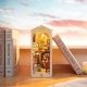 Sunshine Town Book Nook Shelf Insert - Kit -- Lighted 3D Puzzle, All Scales, Robotime TGB02
