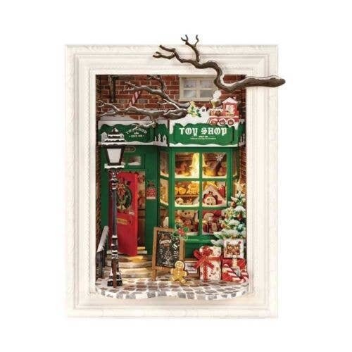 Rolife Santa′s Toy Shop DP006 -- 3-D Laser-Cut Wood Puzzle, All Scales, Robotime DP006