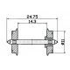 Standard wheel set -- Normradsatz -- DC-NEM - HO - Roco 40198