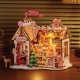 Rolife Gingerbread House DIY Miniature House DG176 - Kit -- 3-D Laser-Cut Wood Puzzle, All Scales, Robotime DG176