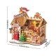 Rolife Gingerbread House DIY Miniature House DG176 - Kit -- 3-D Laser-Cut Wood Puzzle, All Scales, Robotime DG176